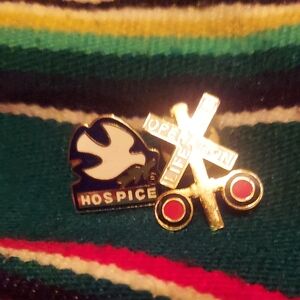 Vintage Operation Life Saver / White Dovw Hospice Pins